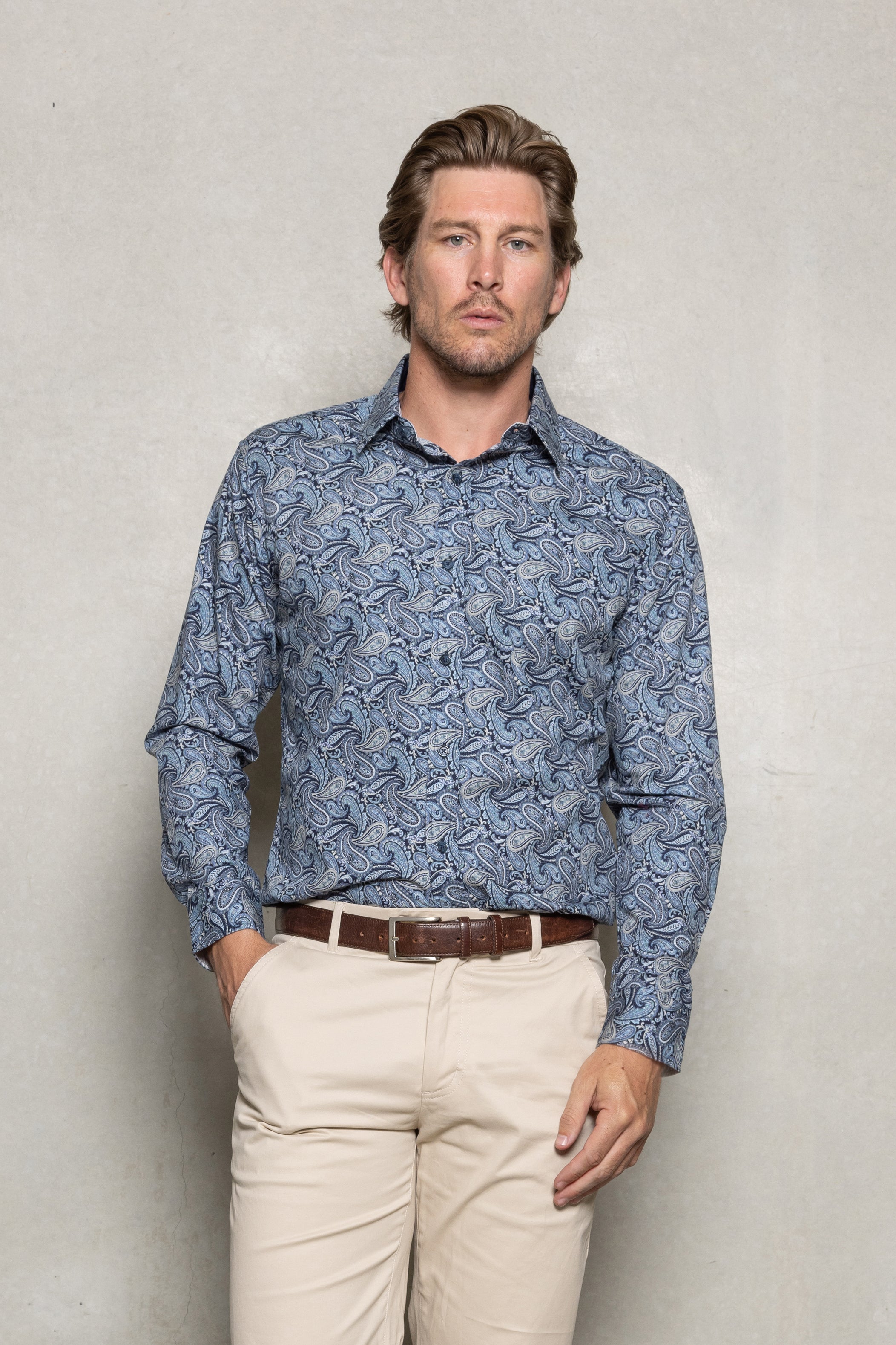 Blake Shirt | Thunderstorm - Blue