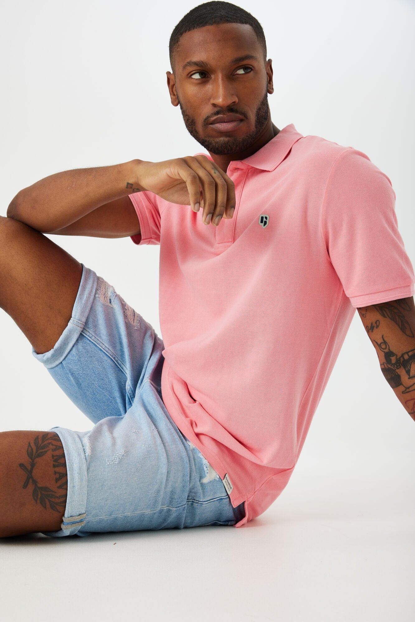 Mens S/S Polo | Bright Coral