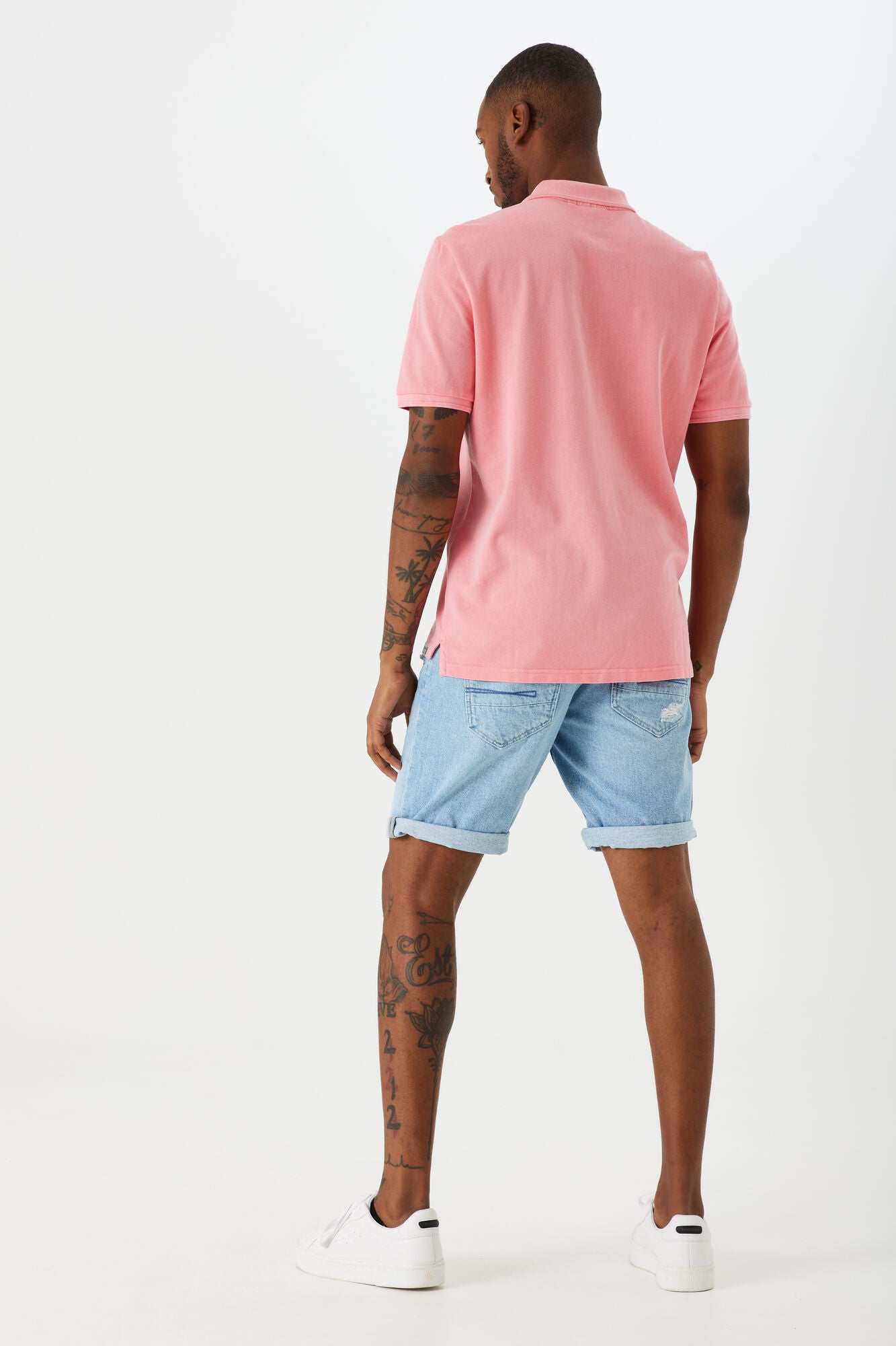 Mens S/S Polo | Bright Coral