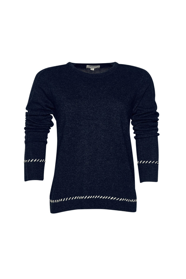 Whipped Up Sweater | Navy Marle