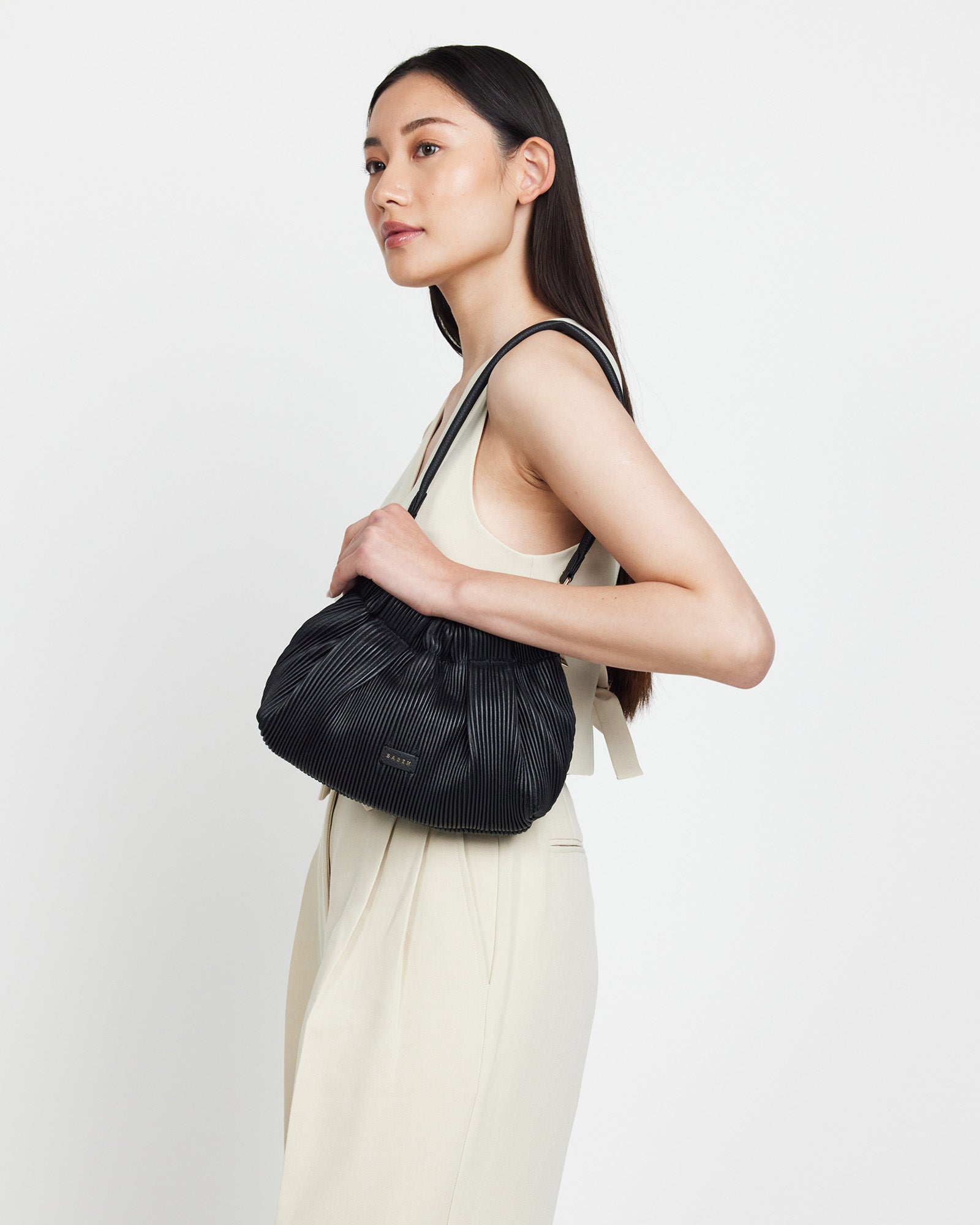 Alexis Shoulder Bag | Licorice Pleat
