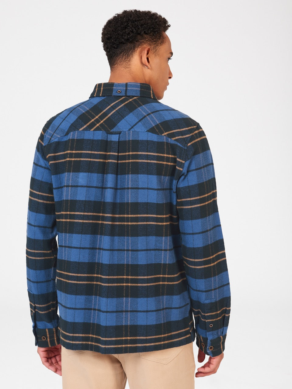 Brushed Ivy Check Long Sleeve | Riviera Blue