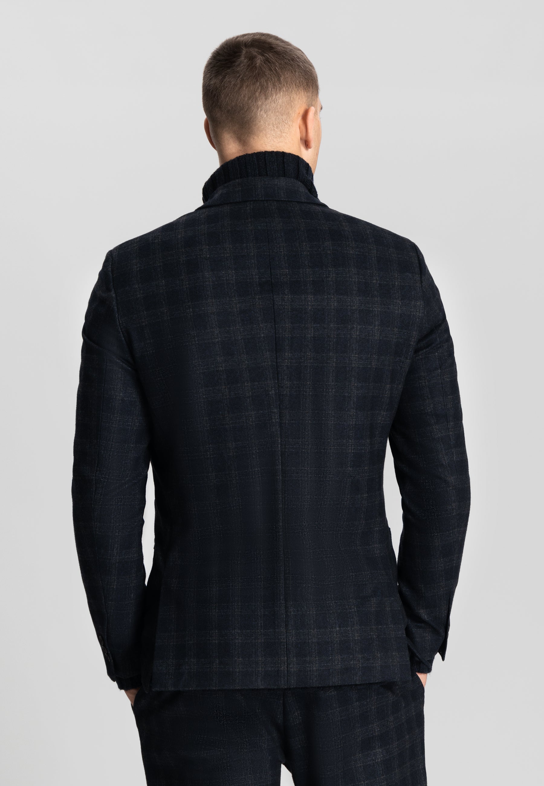 Travel Check Blazer | Blue Nights