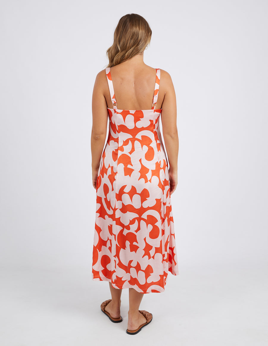Calypso Print Dress | Orange