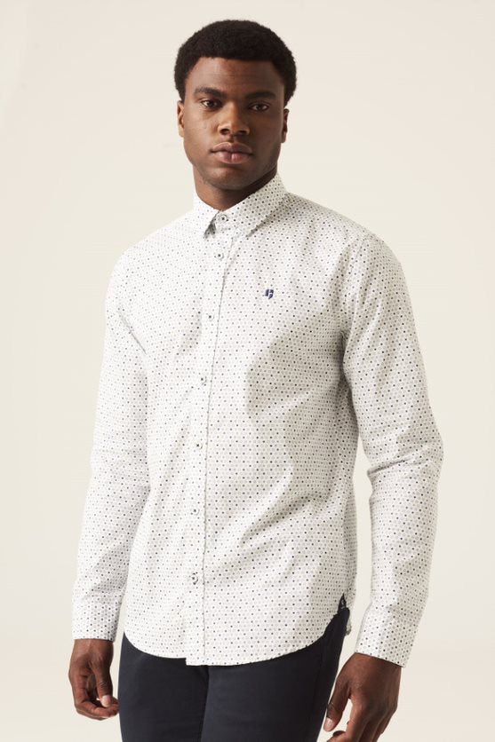 Mens Long Sleeve Shirt - White