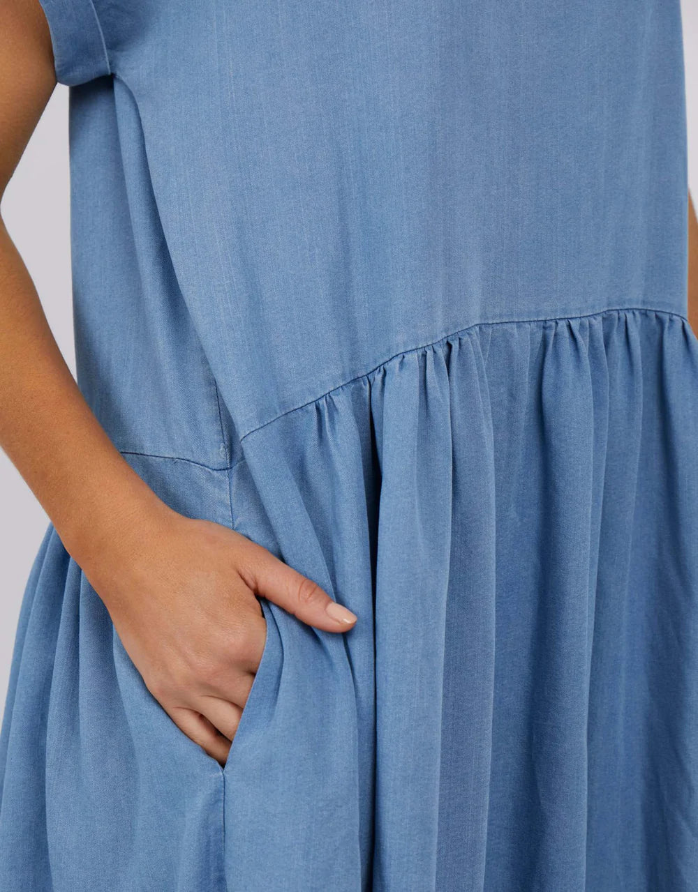 Harlow Chambray Dress - Blue